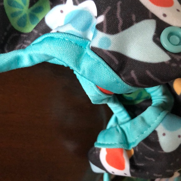 Coveralls Blueberry Koi Fish Diaper Cover - Picture 9 of 11